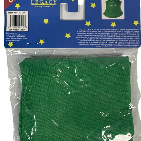 (3) Green Dinosaur Kid's Neck Gaiter Face Cover - Picture 4 of 5